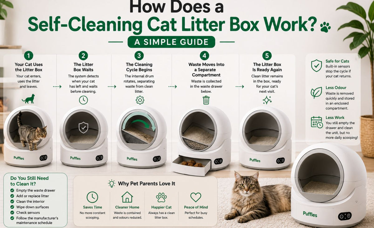How Does a Self-Cleaning Cat Litter Box Work? A Simple Guide