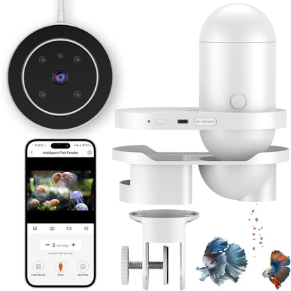 Puffles Smart Automatic Fish Feeder (2.4 GHz Wi-Fi)1