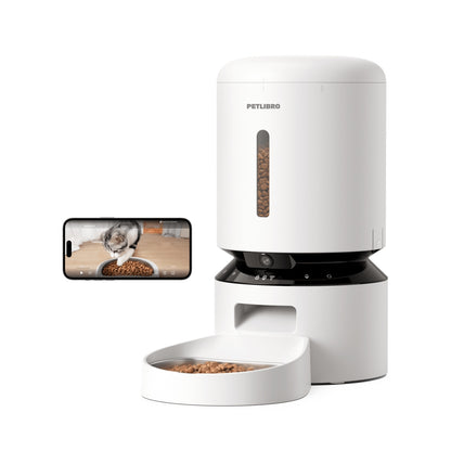 Smart Granary Pet Feeder with Camera (White)1
