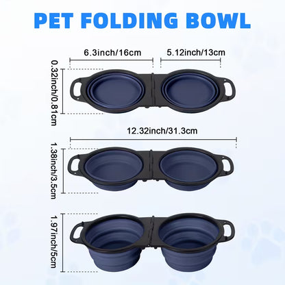 Puffles 2-in-1 Foldable Travel Bowl | Portable Food & Water Station3