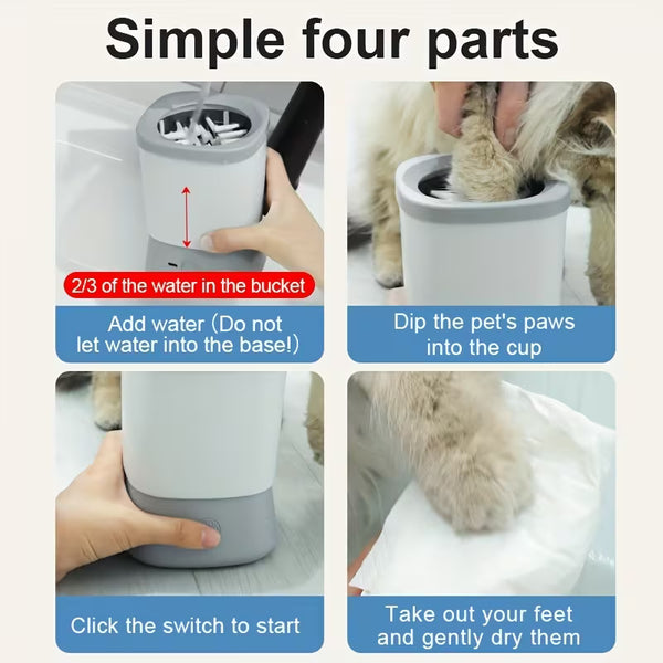 Puffles Automatic USB Rechargeable Electric Dog Paw Washer6