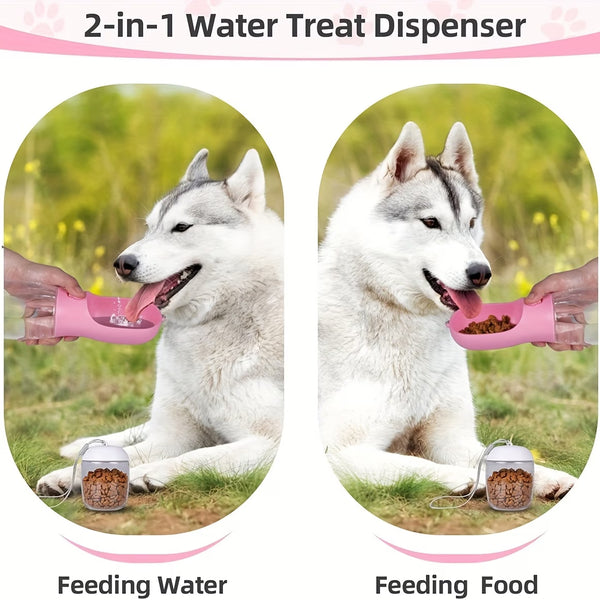 Puffles 2-in-1 Portable Pet Hydro-Feeder Travel Bottle | Water Dispenser & Food Carrier6