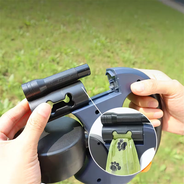 DuoWalk Retractable Heavy-Duty Dog Leash with Built-In Waste Dispenser5