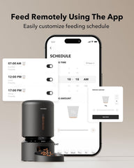 Smart Granary Pet Feeder with Camera (Black)