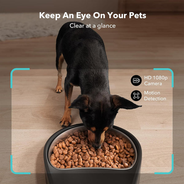 Smart Granary Pet Feeder with Camera (Black)4