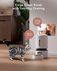 Smart Granary Pet Feeder with Camera (White)