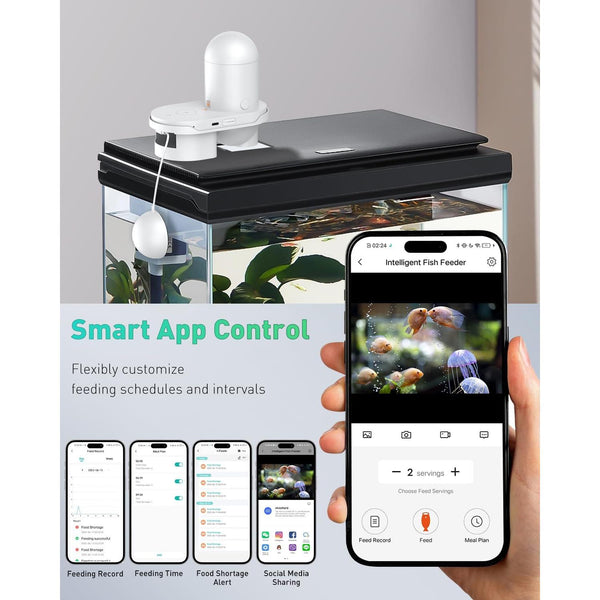 Puffles Smart Automatic Fish Feeder (2.4 GHz Wi-Fi)8