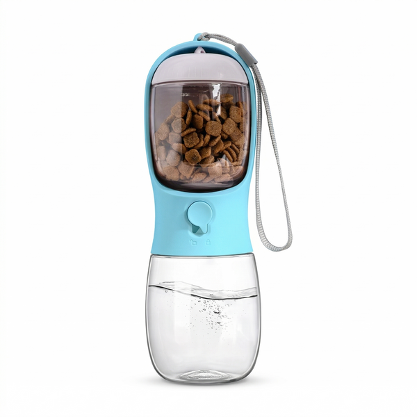 Puffles 2-in-1 Portable Pet Hydro-Feeder Travel Bottle | Water Dispenser & Food Carrier1