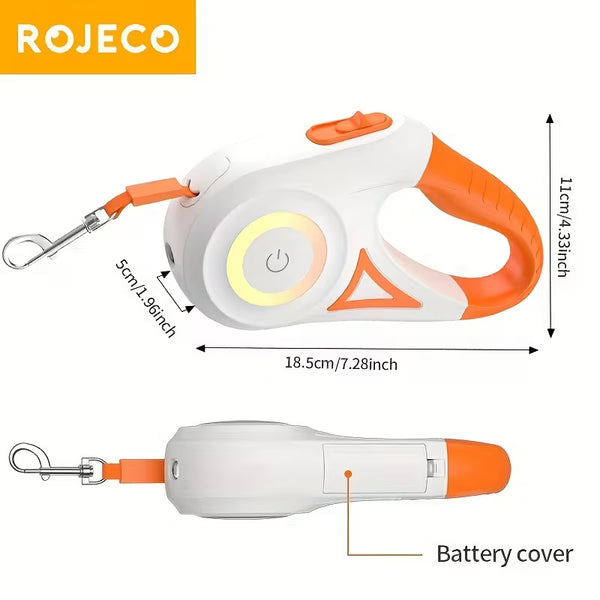 Puffles 5M LED Glow Retractable Dog Leash7