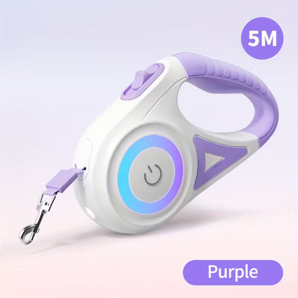 Puffles 5M LED Glow Retractable Dog Leash2