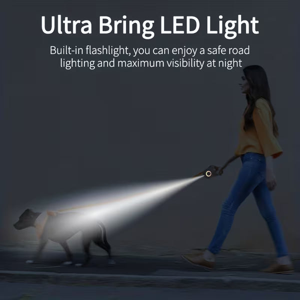 Puffles 5M LED Glow Retractable Dog Leash9