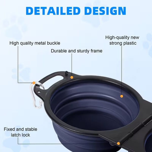 Puffles 2-in-1 Foldable Travel Bowl | Portable Food & Water Station6