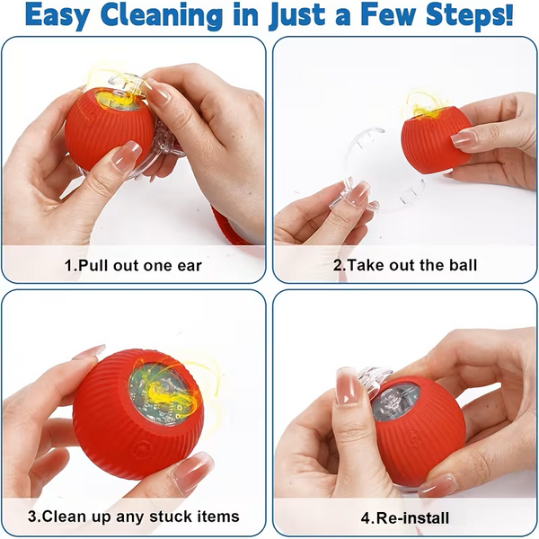 Interactive Cat & Dog Toy Ball with Tail - Automatic Random Movement6