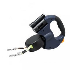 DuoWalk Retractable Heavy-Duty Dog Leash with Built-In Waste Dispenser